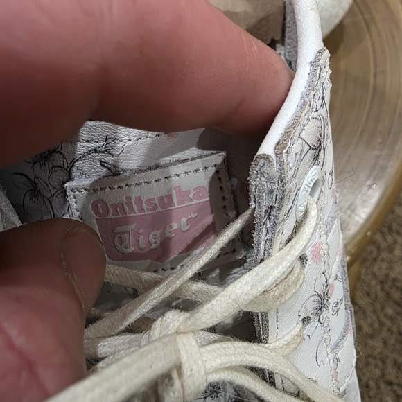 Onitsuka Tiger by Asics White and Pink Floral Sneakers - Picture 5 of 5